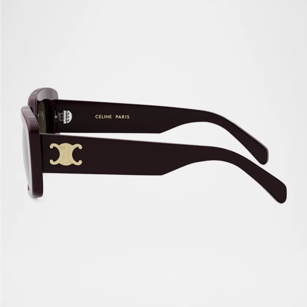 Celine Triomphe Acetate Butterfly Bordeux Women's Sunglasses with Logo - Picture 4 of 16
